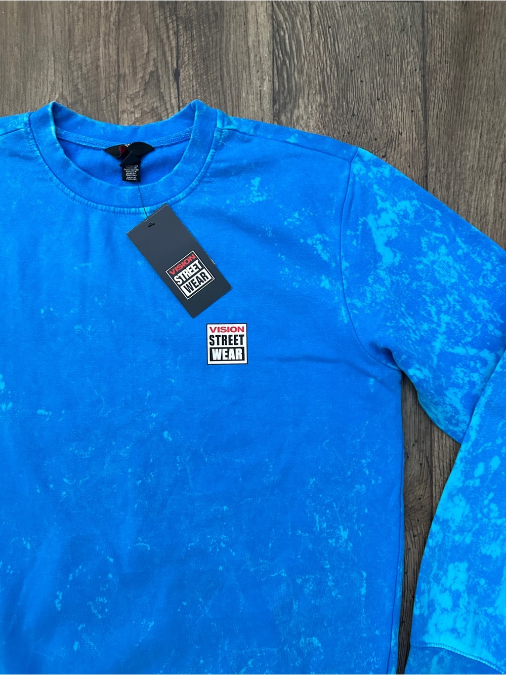 Vision Street Wear Skate Outdoor Preppy Pullover Sweatshirt Men’s Size M Blue